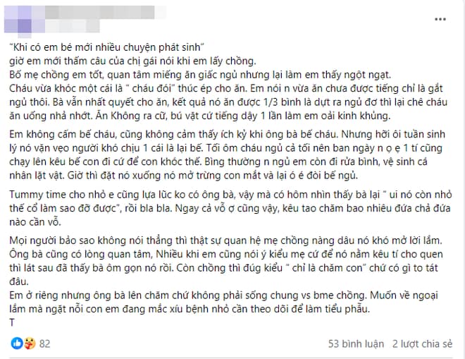 Bà nội quan tâm miếng ăn giấc ngủ cho cháu nhìn vào thật hạnh phúc, mẹ bỉm lại cảm thấy quá ngột ngạt, bí bách - Ảnh 1.