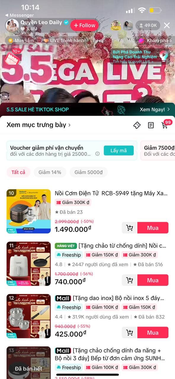 Sốc: Chỉ trong 5 tiếng đầu tiên livestream, chủ 1 kênh TikTok đã đạt doanh thu 45 tỷ đồng, có thời điểm lên đến 60.000 người xem để chốt đơn - Ảnh 1.